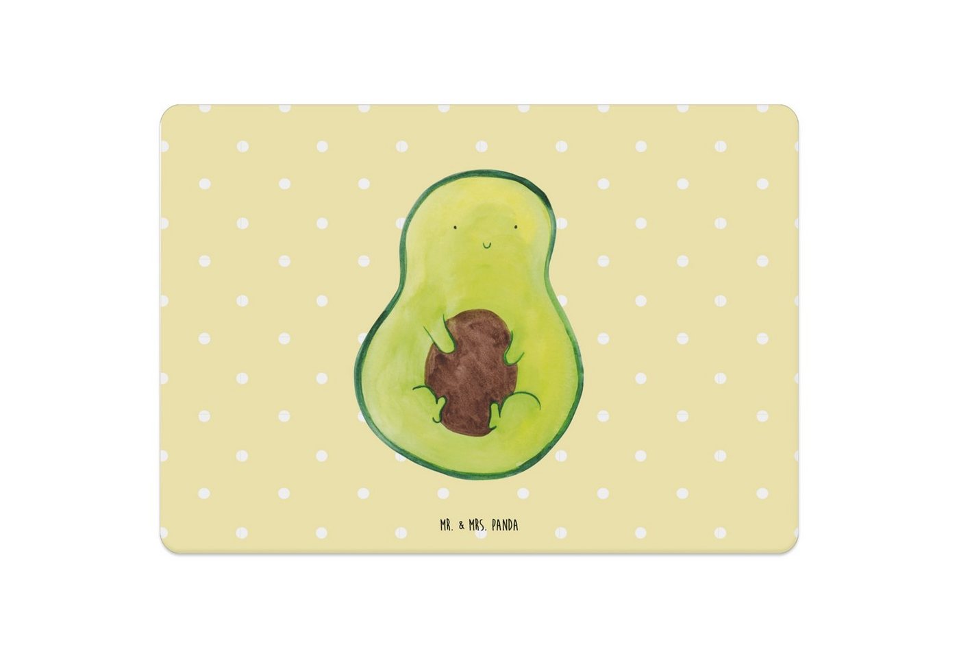 Platzset, Avocado Kern - Gelb Pastell - Geschenk, Pflanze, Avokado, Avocadokern, Mr. & Mrs. Panda, (1-St), Lebensmittelecht, BPA-frei von Mr. & Mrs. Panda