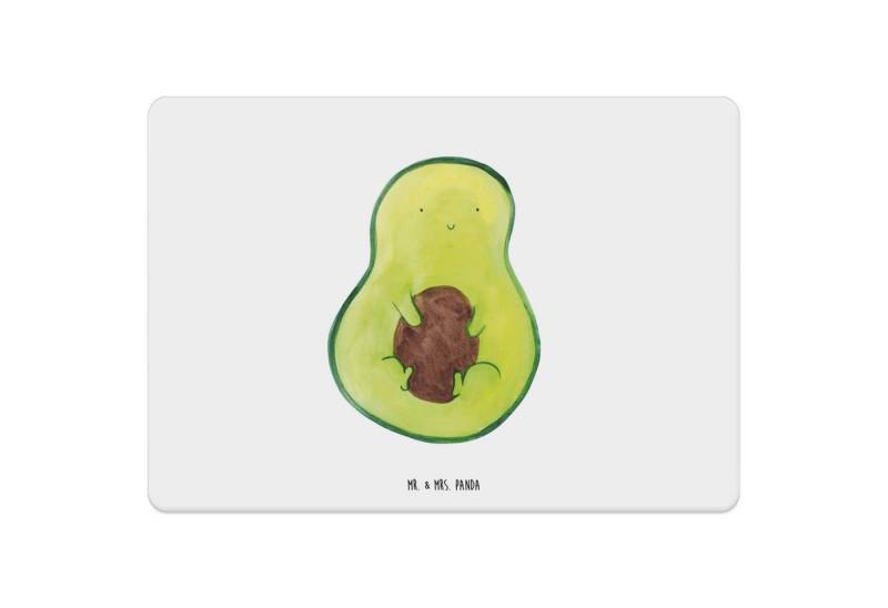 Platzset, Avocado Kern - Weiß - Geschenk, Tischuntersetzer, Frucht, lächeln, Pf, Mr. & Mrs. Panda, (1-St), Funktionales Design von Mr. & Mrs. Panda