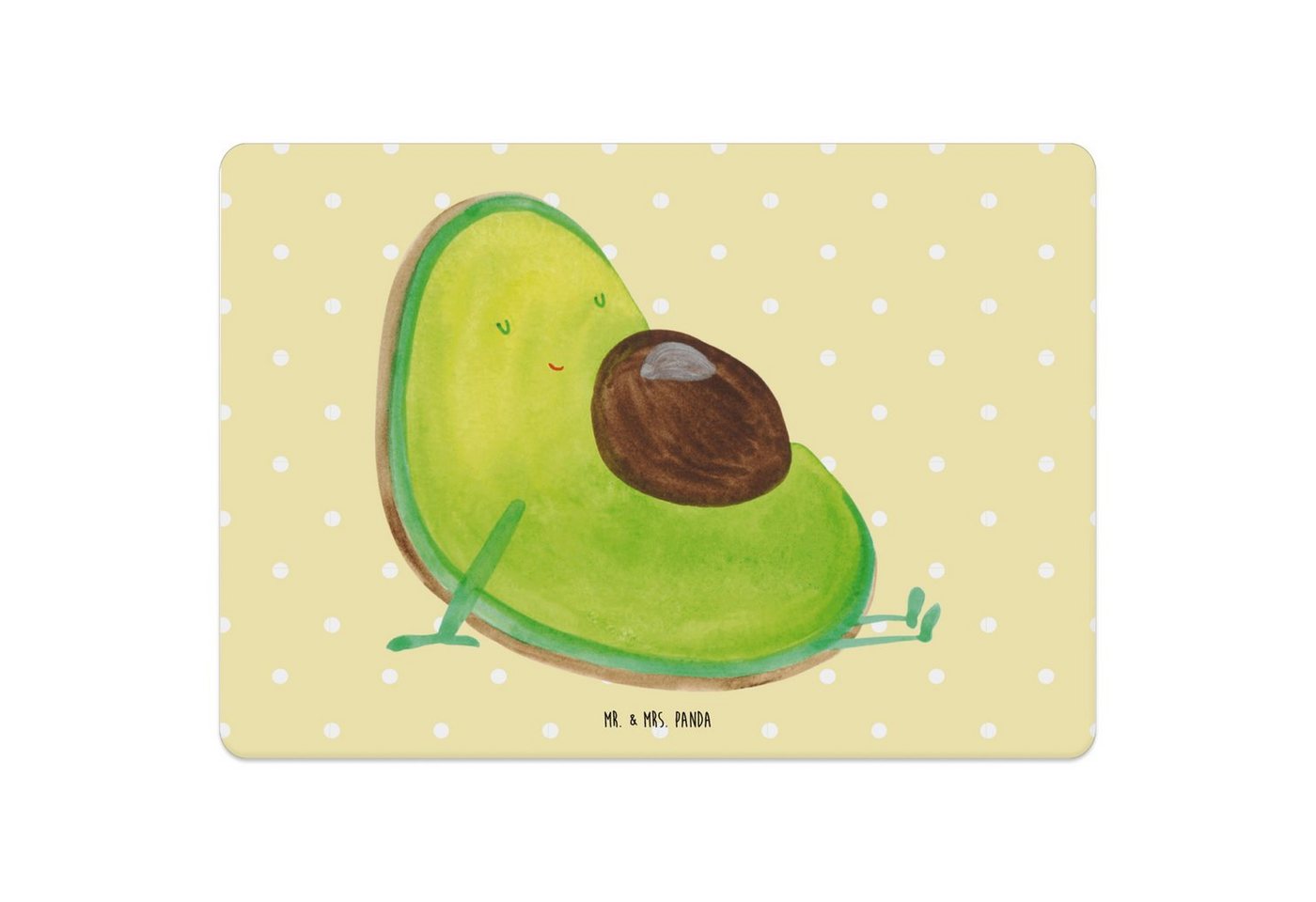 Platzset, Avocado Schwangerschaft - Gelb Pastell - Geschenk, Babyshower, Wunder, Mr. & Mrs. Panda, (1-St), Funktionales Design von Mr. & Mrs. Panda