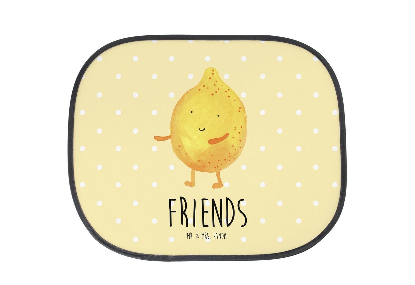 Sonnenschutz Beste Freunde Zitrone - Gelb Pastell - Geschenk, Sonne, Sonnenschutz, Mr. & Mrs. Panda, Seidenmatt, Faltbar & Praktisch von Mr. & Mrs. Panda