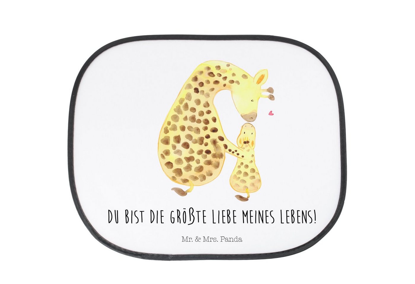 Sonnenschutz Giraffe Kind - Weiß - Geschenk, Sonnenschutzfolie, Sohn, Auto Sonnens, Mr. & Mrs. Panda, Seidenmatt, Einzigartige Motive von Mr. & Mrs. Panda