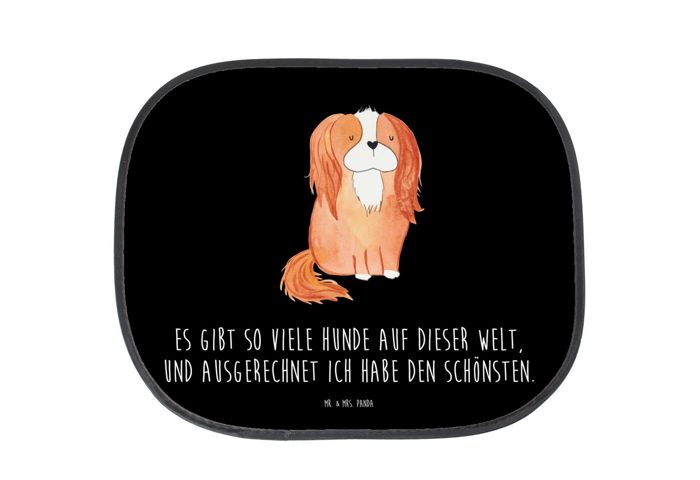 Sonnenschutz Hund Cavalier King Charles Spaniel - Schwarz - Geschenk, Hundemama, C, Mr. & Mrs. Panda, Seidenmatt, Einzigartige Motive von Mr. & Mrs. Panda