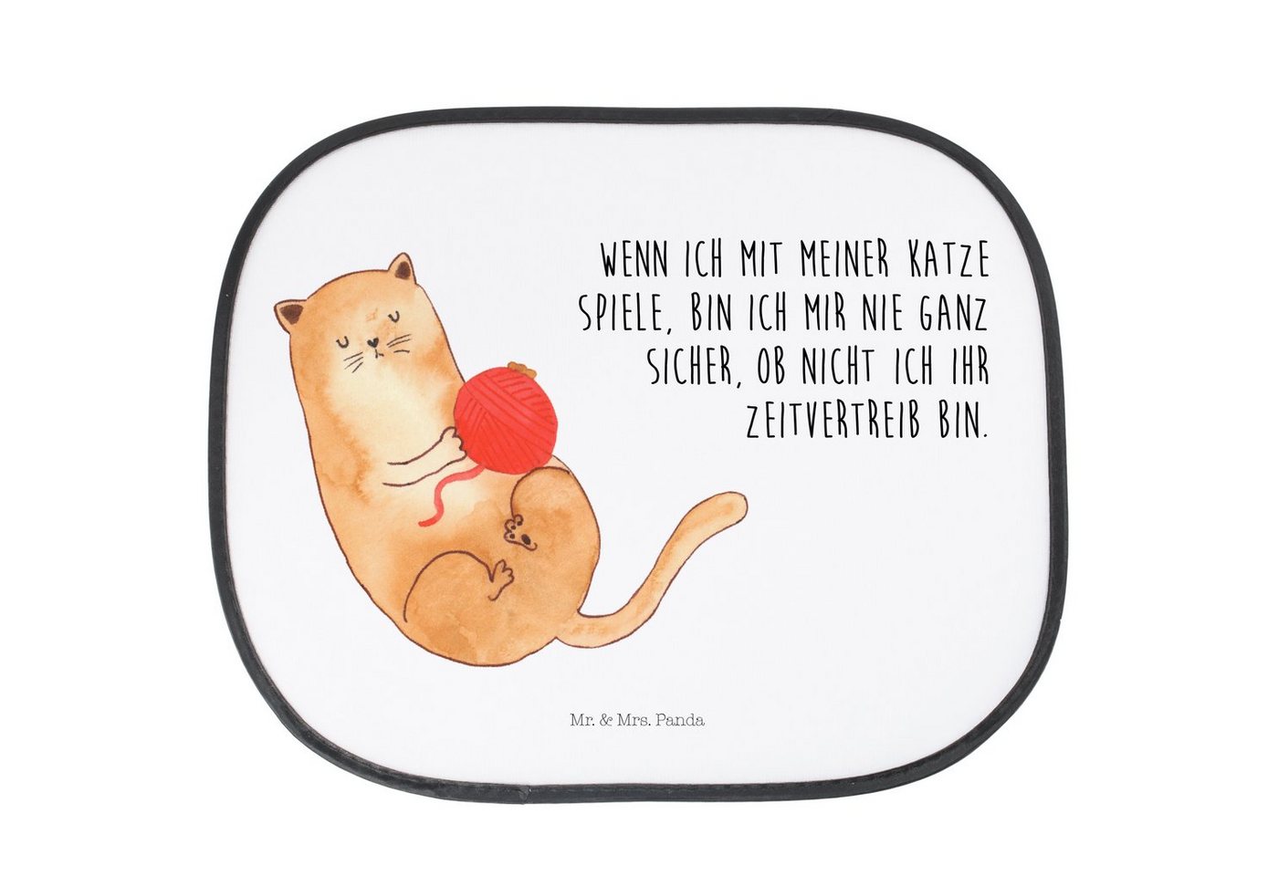 Sonnenschutz Katze Wolle - Weiß - Geschenk, Sonnenschutzfolie, Katzenbesitzerin, S, Mr. & Mrs. Panda, Seidenmatt, Faltbar & Praktisch von Mr. & Mrs. Panda