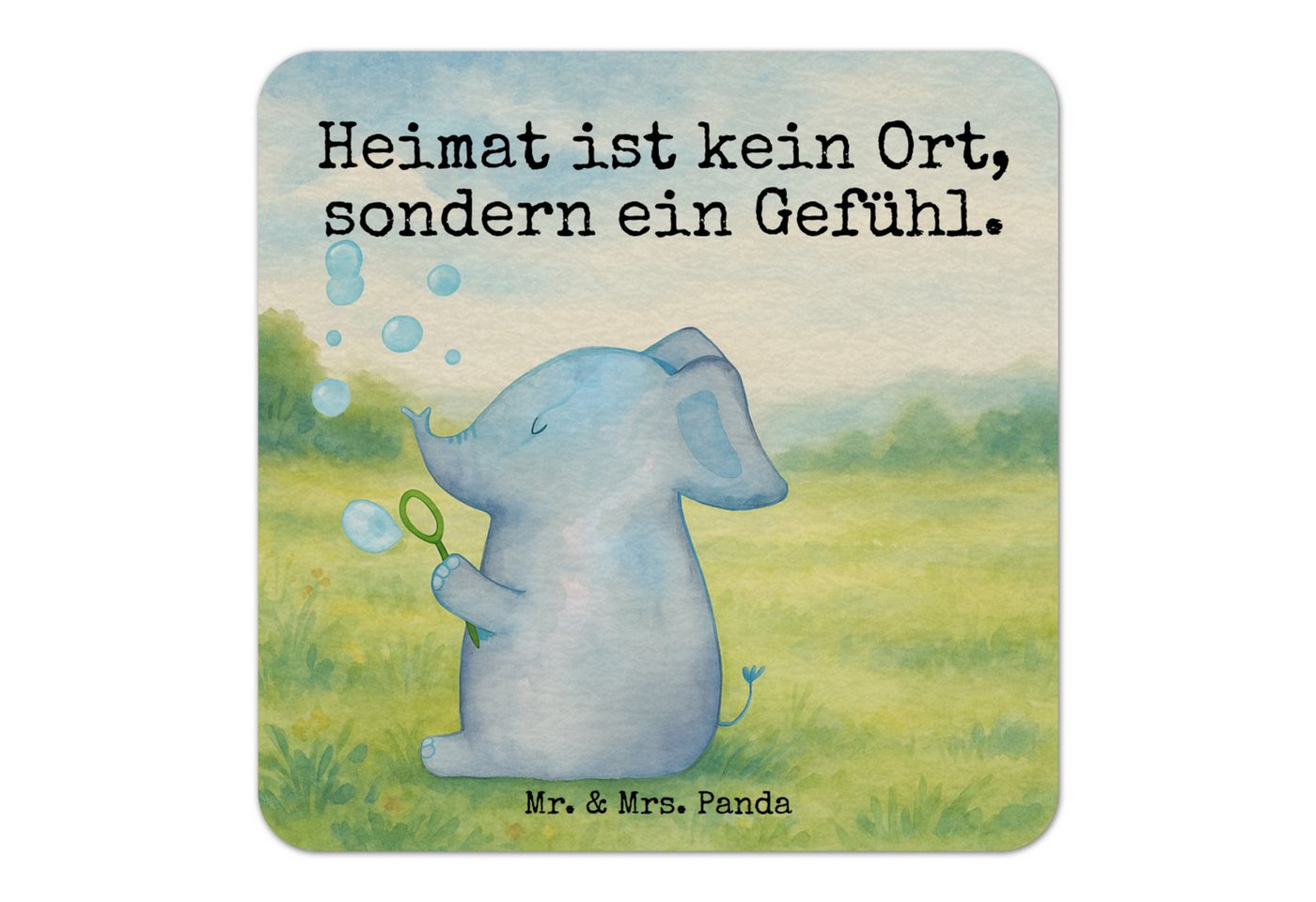 Wohndecke Elefant Seifenblasen Design 50er Set - Weiß - Geschenk, Liebesbeweis, Mr. & Mrs. Panda, Besondere Sprüche von Mr. & Mrs. Panda