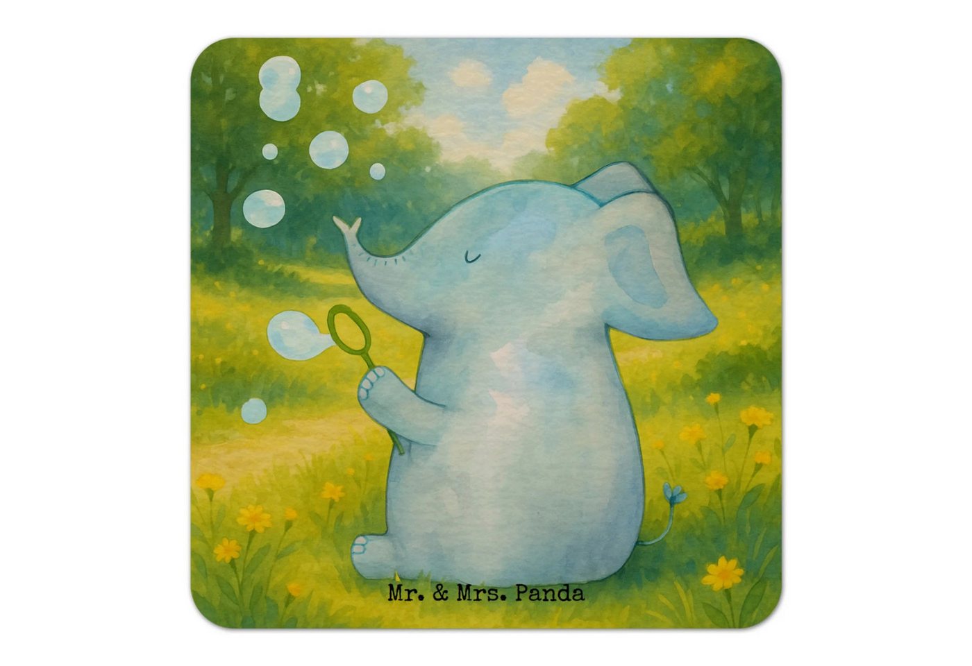 Wohndecke Elefant Seifenblasen Design 50er Set - Weiß - Geschenk, Tiermotive, G, Mr. & Mrs. Panda, Begeisternde Motive von Mr. & Mrs. Panda