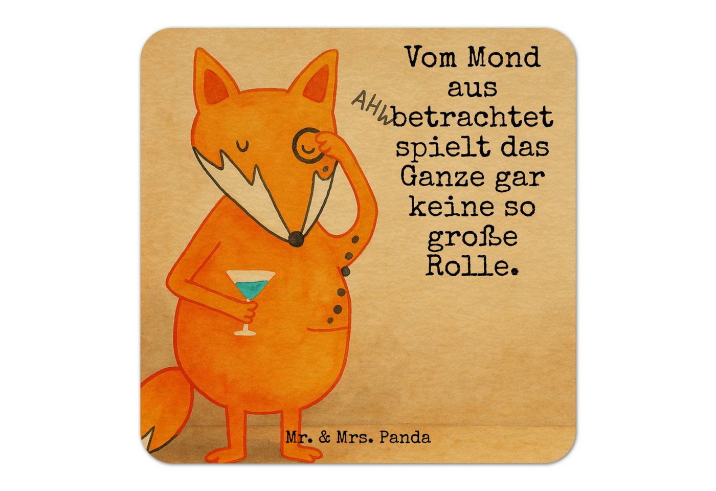 Wohndecke Fuchs Lord Design 50er Set - Weiß - Geschenk, Füchse, tröstende Worte, Mr. & Mrs. Panda, Bunte Motive von Mr. & Mrs. Panda