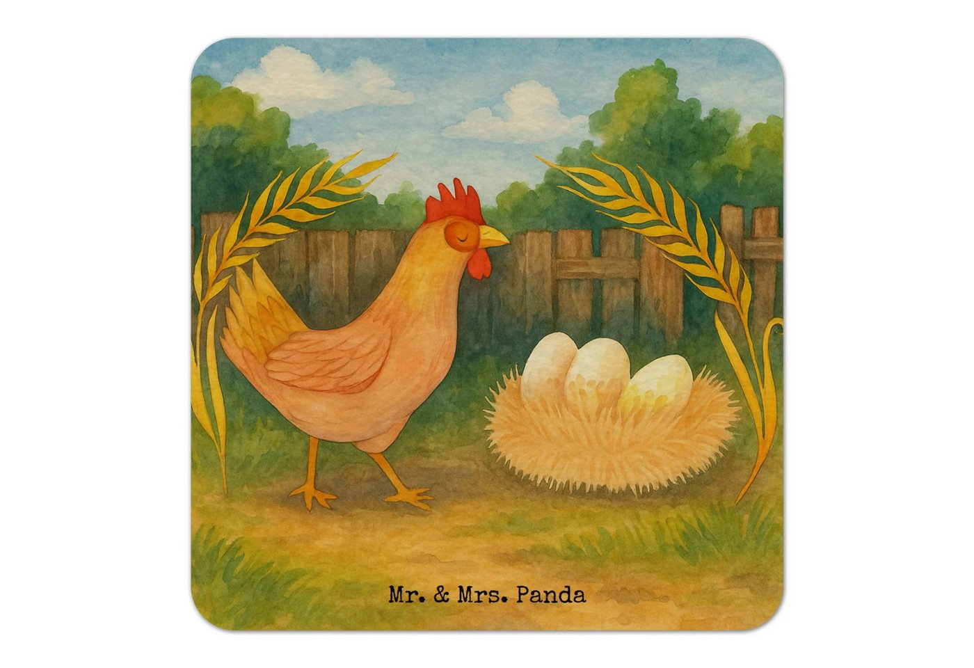 Wohndecke Huhn Stolz Design 50er Set - Weiß - Geschenk, Hoftiere, Geburt, Spruc, Mr. & Mrs. Panda, Einzigartige Designs von Mr. & Mrs. Panda
