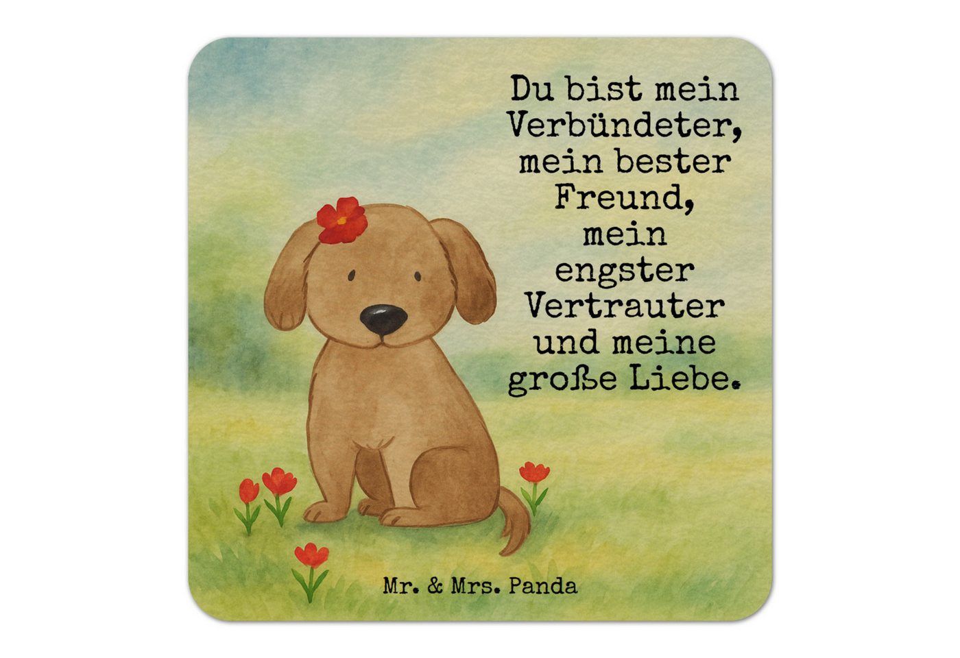 Wohndecke Hund Dame Design 50er Set - Weiß - Geschenk, emama, Haustier, eglück, Mr. & Mrs. Panda, Schöne Motive von Mr. & Mrs. Panda