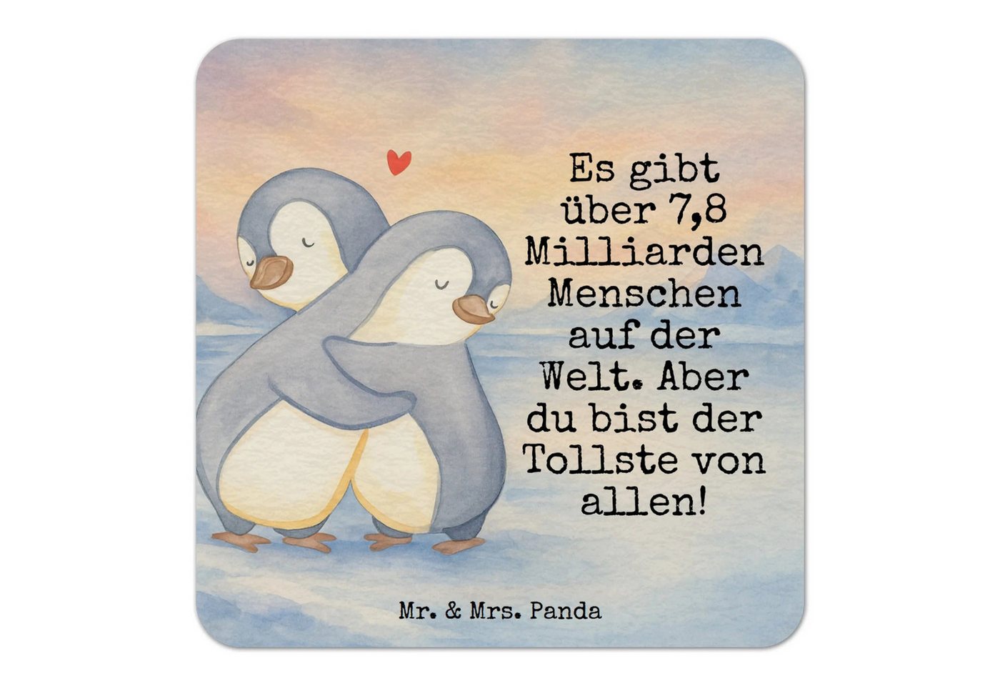 Wohndecke Pinguine Kuscheln Design 50er Set - Weiß - Geschenk, Tischdeko, Heira, Mr. & Mrs. Panda, Schöne Motive von Mr. & Mrs. Panda