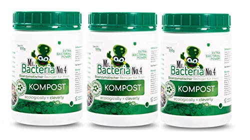 Mr.Bacteria No.4 Bioenzymatischer Reiniger für Ihren KOMPOST (Kompostbeschleuniger) 500g - 3 Stücke von Mr.Bacteria