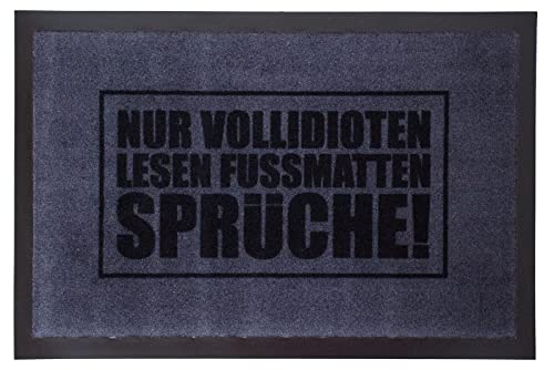 Mr.Ghorbani Nur Vollidioten lesen Diese Türmatte 60 x 40 cm Fussmatte Spruchmatte von Mr.Ghorbani