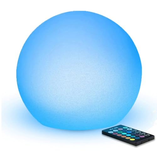 Mr.Go 8" Solarlampen für Außen, Wasserdicht Solarleuchten LED Lampe Kugel Rgb Garten Nachtlicht mit Erdspieß, 16 Farben Dimmbare, Fernbedienung, Farbwechsel Stimmungslicht für Weg Terrasse Deko von Mr.Go