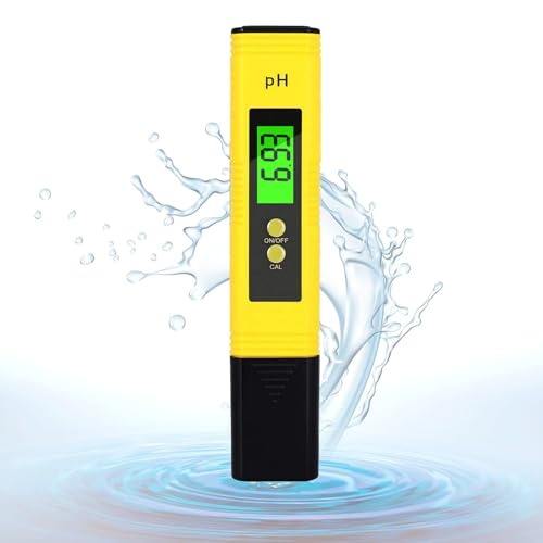PH Messgerät, PH Meter mit LCD Anzeige, PH Wert Wasser Digitaler Tester mit Kalibrierpulver, Hohe Genauigkeit, 0.00-14.00 Messbereich, für Aquarium, Trinkwasser, Pool, Hydroponik, Labor von Mr.Twinklelight