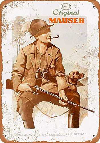 Mr.sign Mauser Hunting Rifles Blechschilder Vintage Metall Poster Warnschild Retro Schilder Blech Blechschild Wanddekoration Malerei Bar Cafe Restaurant Garten Park von Mr.sign