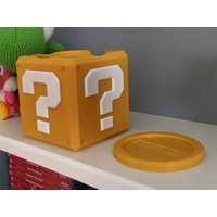 Mario Inspiriert 3D Gedruckte Pilz Königreich Frage Block Münze Untersetzer Set Von 5 | Fünf, Tolle Kalte Getränke, Heiße Tee, Kaffee von Mr3DCraft