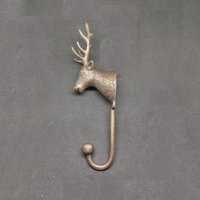 Massiver Messing Haken Für Wand Antilope - Handgemacht Und Vintage von MrBrassCrafts