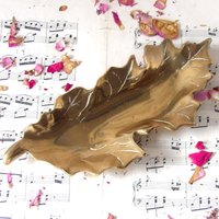 Kleines Vintage Messing Blatt Pin Tablett von MrGLovesMissB