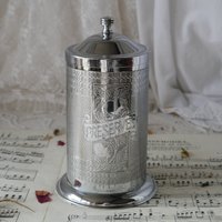 Vintage Chrome Einmachglas Mit Glasinnenbehälter von MrGLovesMissB