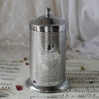 Vintage Chrome Einmachglas Mit Glasinnenbehälter Vintage Chrome Einmachglas Mit Glasinnenbehälter von MrGLovesMissB