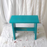 Vintage Hocker in Türkis Vintage Hocker in Türkis von MrGLovesMissB