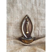 Mid-Century Maria Kerzenhalter Aus Messing - Religiöser Wandbehang von MrGift