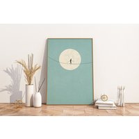 Poster Hochseil | Akrobat Vor Mond Poster Hochseil | Akrobat Vor Mond von MrTKBooker