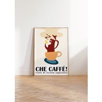 Poster Kaffee | Kaffeekanne Che Caffe von MrTKBooker