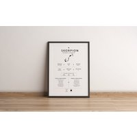 sternzeichen Skorpion Poster | Bild Tierkreiszeichen von MrTKBooker