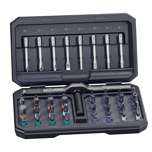 42 in 1 Magnetischer schraubendreher, Multi Bit-schraubendreher Set mit Aufbewahrungskoffer, Screwdriver Set für Computer, Brillen, Fahrräder, Uhren, PS5, Möbel und Heimwerkerarbeiten von MrToNo