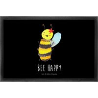 40 X 60 Fußmatte Biene Happy - Geschenk, Schmutzfangmatte, Hummel, Motivfußmatte, Wespe, Fußabstreifer, Schmutzmatte, Haustürmatte von MrUndMrsPanda