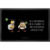 40 X 60 Fußmatte Hummeln Mit Kleeblatt - Geschenk, Türmatte, Gute Laune, Tiere, Spruch Fröhlich, Schmutzfangmatte, Vorleger, Schön von MrUndMrsPanda