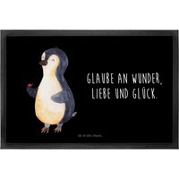 40 X 60 Fußmatte Pinguin Marienkäfer - Geschenk, Schmutzfänger, Vorleger, Wunder, Fußabstreifer, Lebensfreude, Pinguine, Liebe von MrUndMrsPanda