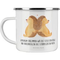 Camping Emaille Tasse Igel Händchenhaltend - Geschenk, Hand in Hand, Jahrestag, Hochzeit, Glücklich, Verlobung, Liebesgeschenk von MrUndMrsPanda