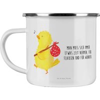 Camping Emaille Tasse Küken Wanderer - Geschenk, Liebe Grüße, Metalltasse, Ei, Ostergeschenke, Osternest, Campingtasse, Ostern von MrUndMrsPanda