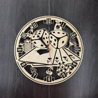 Poker Wanduhr Holz Geschenk Für Liebhaber Bestes 5. Jahrestag Personalisiertes Poster Hängendes Zeichen Wandposter von MrWoodGifts