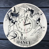 Pole Dance Wanduhr Geschenk Für Männer Frauen 5. Jahrestag Personalisiert Poster Custom Holz Wandbehang von MrWoodGifts