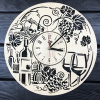 Weinglas Wanduhr Geschenk Für Männer Frauen 5.jahrestag Personalisieren Getränke Poster Custom Wandbehang Getränkeausschnitt von MrWoodGifts