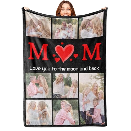 Mraxovid Personalisierte Überwurfdecke, anpassbare Fotodecke, Fotocollage, Geschenke für Sie oder Ihn, Familie Freunde individuelle Geschenke, besondere Andenken, Geschenk, 150 x 200 cm von Mraxovid