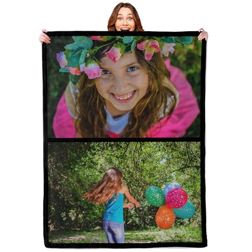 Mraxovid Personalisierte individuelle Fotodecke, personalisierte Geschenke, Geschenk für Zuhause, Familiendecke, Mütter, Heimdekoration, 100 x 125 cm von Mraxovid