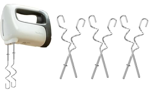 Elektrische Handmixer-Aufsätze, Edelstahl Knethaken Blender Werkzeug für Küchenhelfer, effizienter Erdnussbutter-Rührer und Eierschlägel Zubehör, langlebige und leicht zu reinigende Mixer-Aufsätze von Mrchrogge