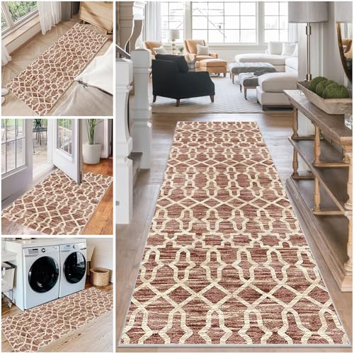 Teppich Läufer Flur Waschbar Küchenteppich 60 x 400 cm rutschfest Flurteppich Küchenläufer Fußmatte Eingangsmatte Teppichläufer Flur Läufer Teppich für Küche Eingang Schlafzimmer Korridor Waschküche von Mreoqja