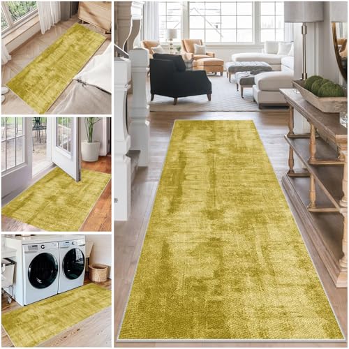 Teppich Läufer Flur Waschbar Küchenteppich 70 x 220 cm rutschfest Flurteppich Küchenläufer Fußmatte Eingangsmatte Teppichläufer Flur Läufer Teppich für Küche Eingang Schlafzimmer Korridor Waschküche von Mreoqja