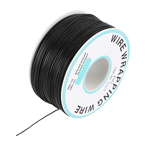 Mrisata 0,25 Mm Wire Wrap Single Wire Core Litze 30 AWG Kabel 250 Meter Schwarz Wrappg 30 AWG Draht von Mrisata