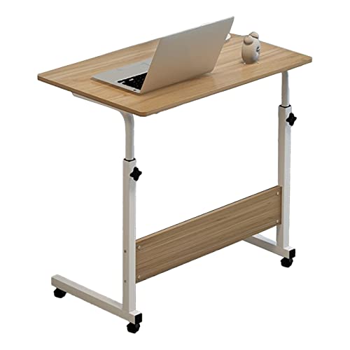 Mrisata C-förmiger Rollbarer Beistelltisch, Laptop-Schreibtischwagen, Verstellbares TV-Tablett, Mobiler Sofa-Beistelltisch über Dem Bett, Nachttisch mit Rädern, Rollbarer Tragbarer von Mrisata