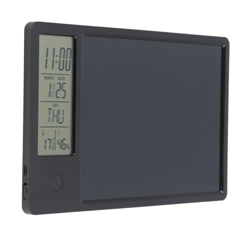 Mrisata HD LCD Display Electronic Writing Pad, Multi Funktionaler Elektronischer Kalender -Schreibbrett mit Notepad, für Büro, Aufzeichnung, Speichern, Löschen (Schwarz) von Mrisata