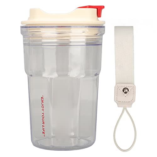 Mrisata Trinkflasche Wiederverwendbare BPA-freie, Auslaufsichere Reisewasserflasche für Camping, Wandern, Reisebüro, 450 Ml(Weiß) von Mrisata