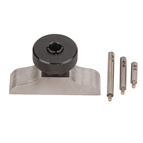 Tiefenmikrometer-Basis, Tiefenmesser-Ständer, Tiefenmesser-Halter, Tiefenmessuhr-Basis, Gehärteter Edelstahl, Tiefenmikrometer-Ständer mit 3 Stück Verlängerungsstangen, 63 X 17 von Mrisata