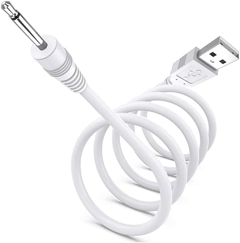 Mriucfy Universal USB Adapterkabel Ersatz 2.5mm DC-Stecker Lade-Kabel, Ersatzkabel für Massager, Weiße von Mriucfy