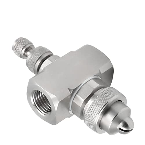 MroMax 1/4BSPT Innengewinde Luft Zerstäubung Düse 304 Edelstahl Nebeldüse 80 Grad Siphon Fan-Form Spray Spitze Düsen von MroMax