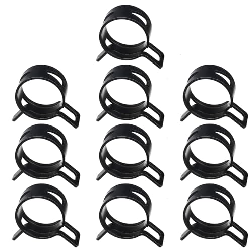MroMax 10 Stück 27 mm ID Federband-Schlauchschellen, passend für 29–31 mm Außendurchmesser, Federschlauchschelle Kraftstoffleitung, Silikon-Vakuumschlauchschelle, Luftschlauch, Wasserrohrbefestigungen von MroMax
